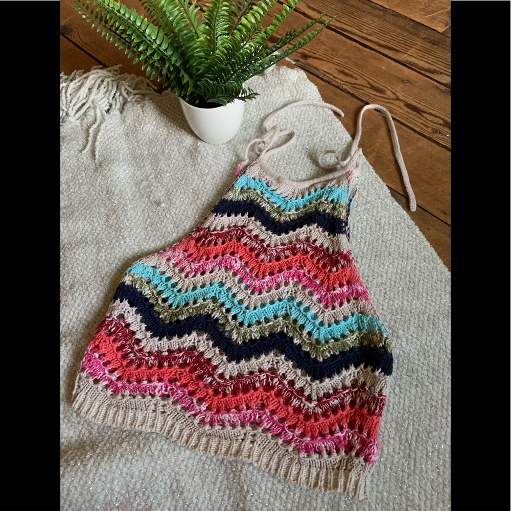 Sweater material crop top!